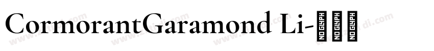 CormorantGaramond Li字体转换